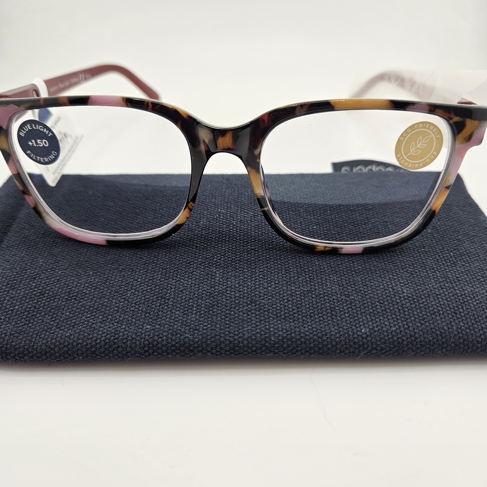 Peepers+1.50 "Sycamore" Reading Glasses/Blue Light FilteringSpringe Hinges New